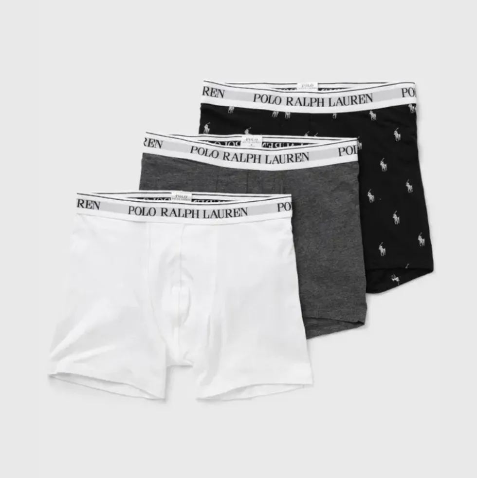 Boxer 3pack Hvit/Grå/Navy Herre