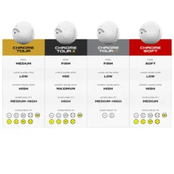 Chrome Tour X Triple Track Golfball Hvit