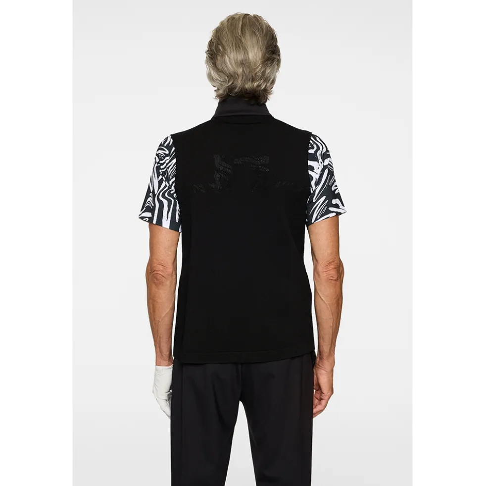 Dane Hybrid Strikket Zip Vest Herre Svart