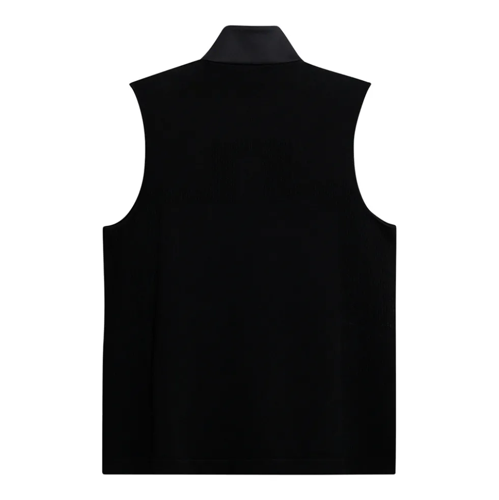 Dane Hybrid Strikket Zip Vest Herre Svart