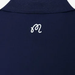 Evergreen Block Placket Pique Herre Navy