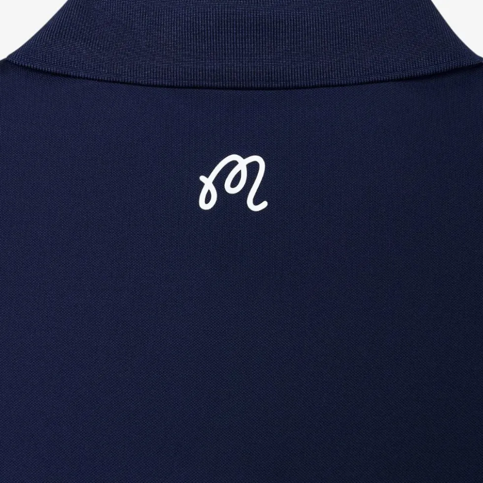 Evergreen Block Placket Pique Herre Navy