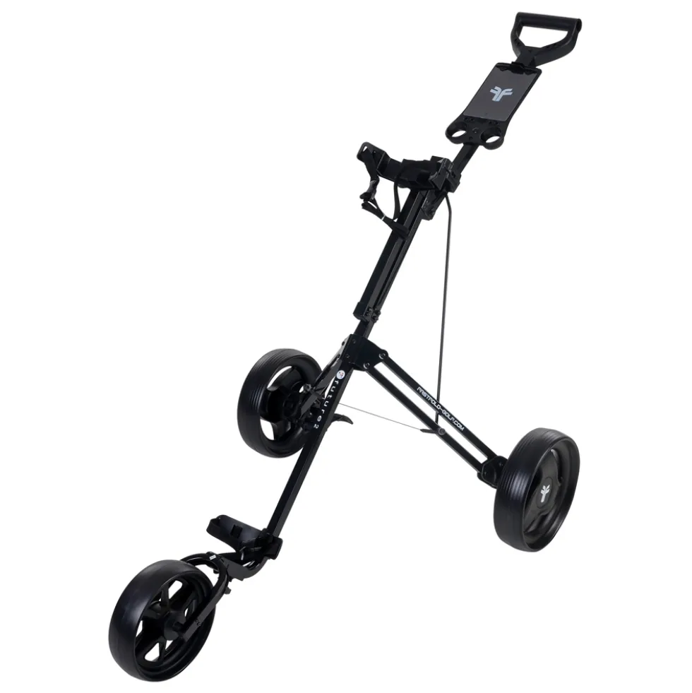 Golftralle 3 Hjul Svart