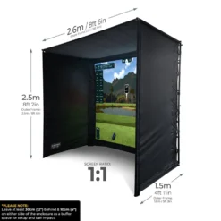 Golfvegger og Impact Screen til hjemmesimulator
