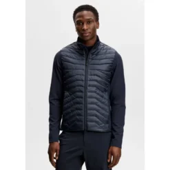 Heyden Quilt Hybrid Vest Herre Navy