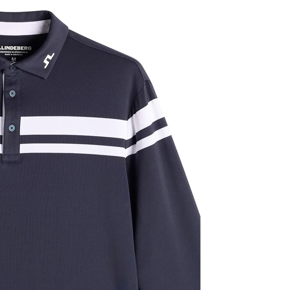 Kenny LS Stripe Pique Herre Navy
