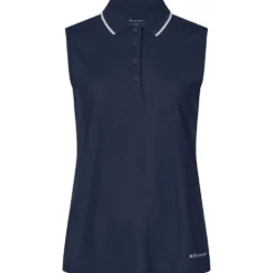 Miriam Sleeveless Pique Dame Navy