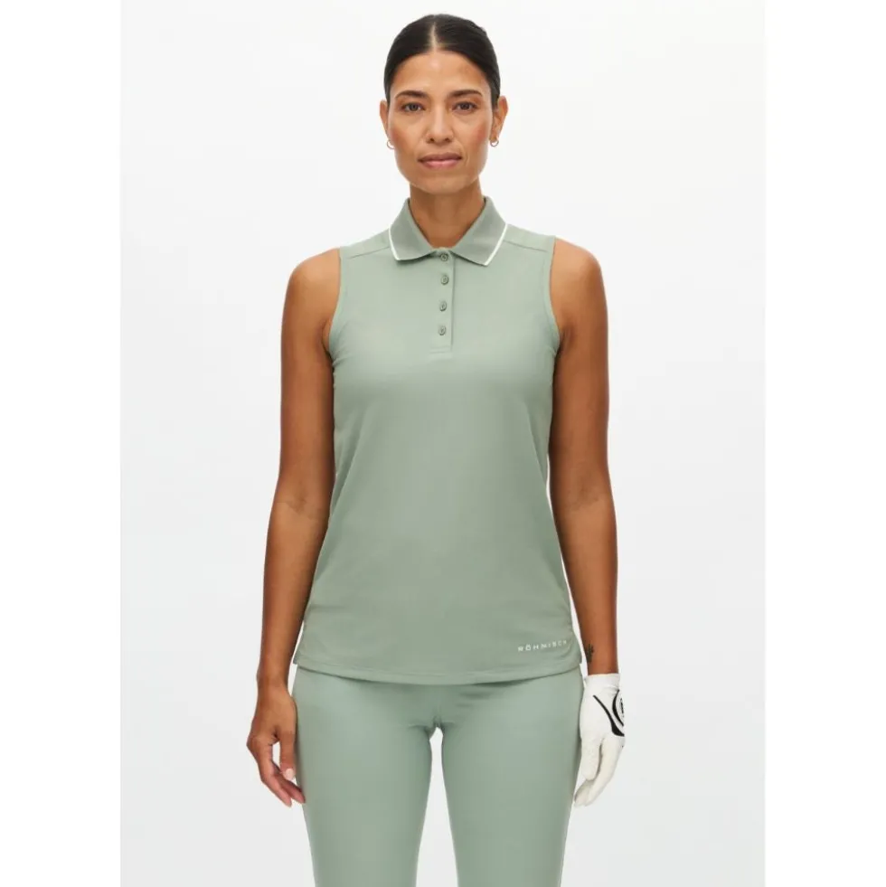 Miriam Sleeveless Pique Dame Lily Pad
