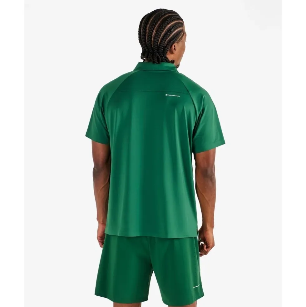 Performance Zip Raglan Pique Herre Grønn
