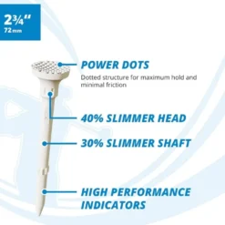Plastpegger Sports 72mm 12pk Hvit