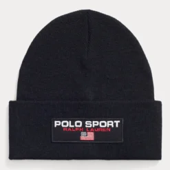 Polo Sport Rib-Knit Beanie Black