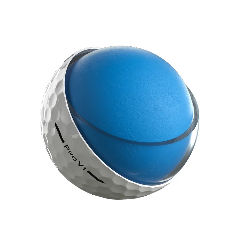 Pro V1 Golfball Golfshopen.no Logo Hvit