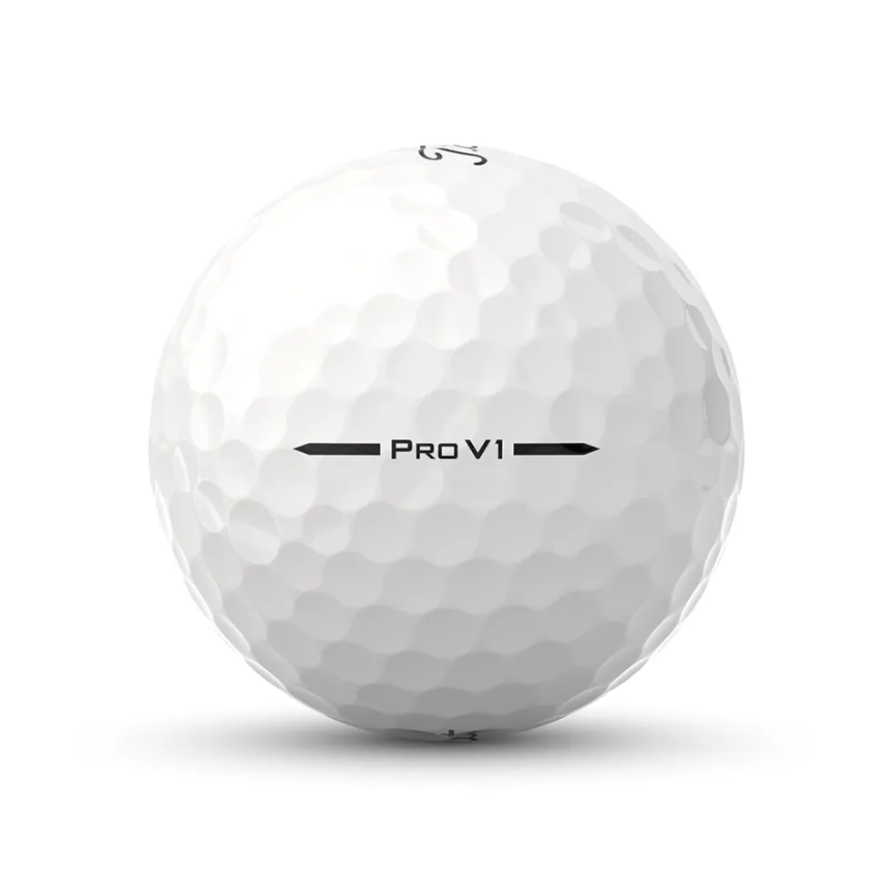 Pro V1 Golfball Golfshopen.no Logo Hvit