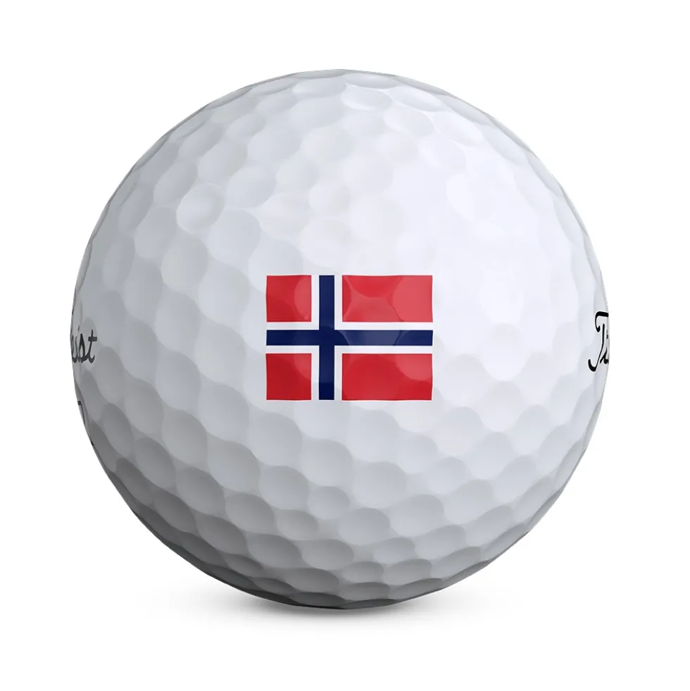 Pro V1 Golfball Hvit Norsk Flagg