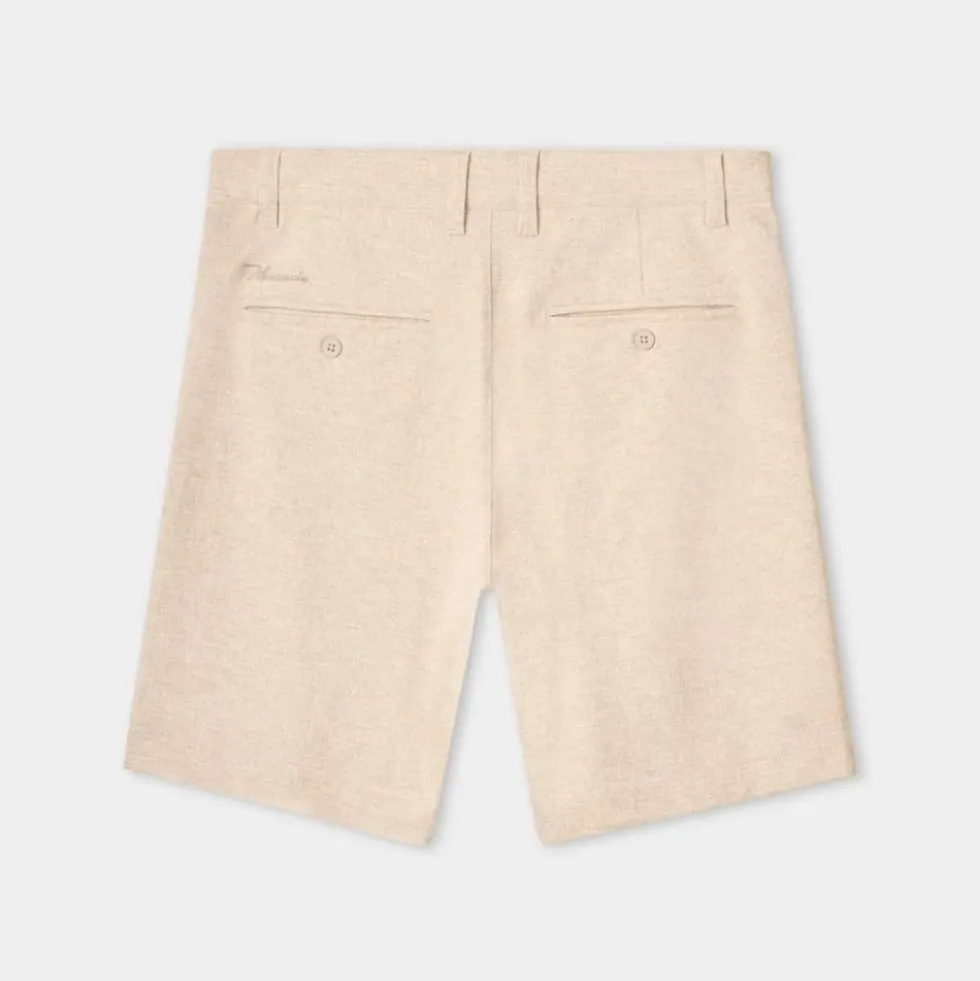 Ridgeweave Pleated Shorts Herre Sand