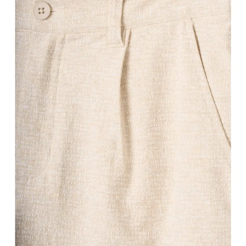Ridgeweave Pleated Shorts Herre Sand