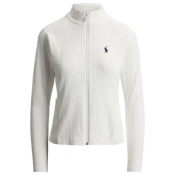 RLX Cable Knit Full Zip Genser Dame Hvit