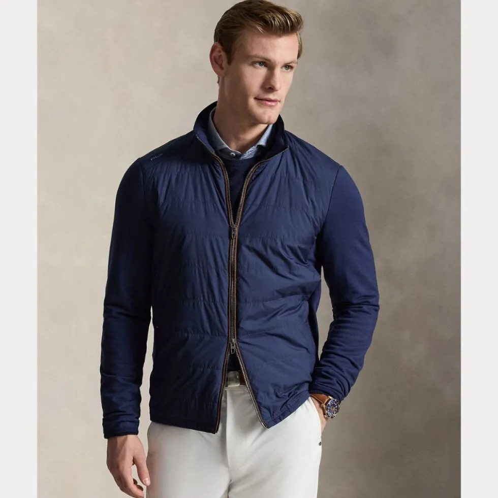 RLX Quilted Hybrid Mockneck Jakke Herre Navy