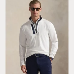 RLX Stretch Jersey Pullover Herre Hvit