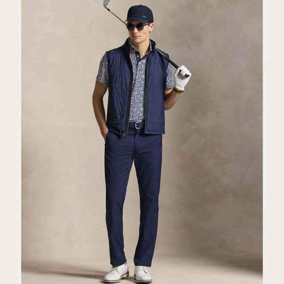 RLX Tailored Fit Performance Pique Herre Navy/Hibiscus