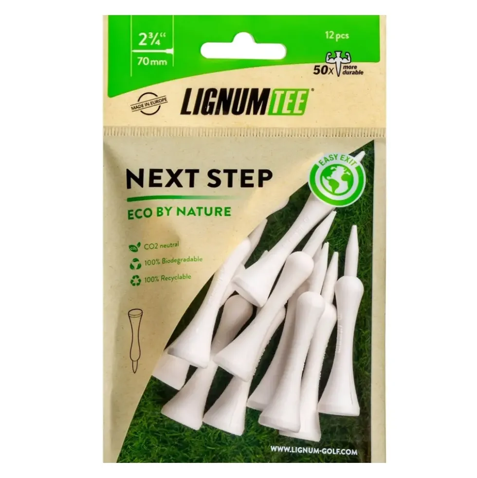 Step Tees Golfpegger 70mm 12pk Hvit
