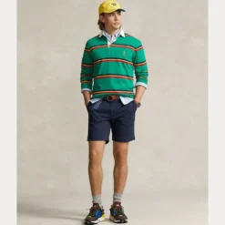 Stretch Straight Fit Chino Shorts Herre Navy
