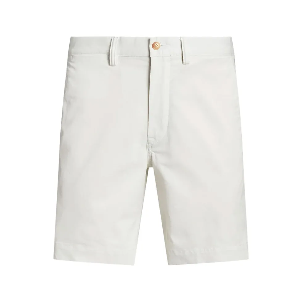 Stretch Straight Fit Chino Shorts Herre Hvit