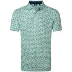 Surfs Up Print Lisle Pique Herre Grønn
