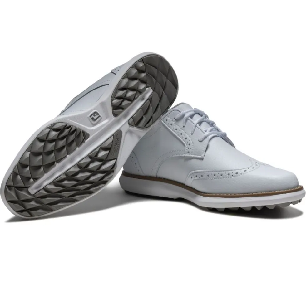Traditions Spikeless Golfsko Dame Hvit Wide