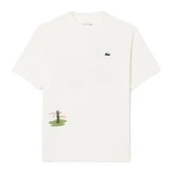 Ultra Dry Golf Print T-Skjorte Herre Hvit