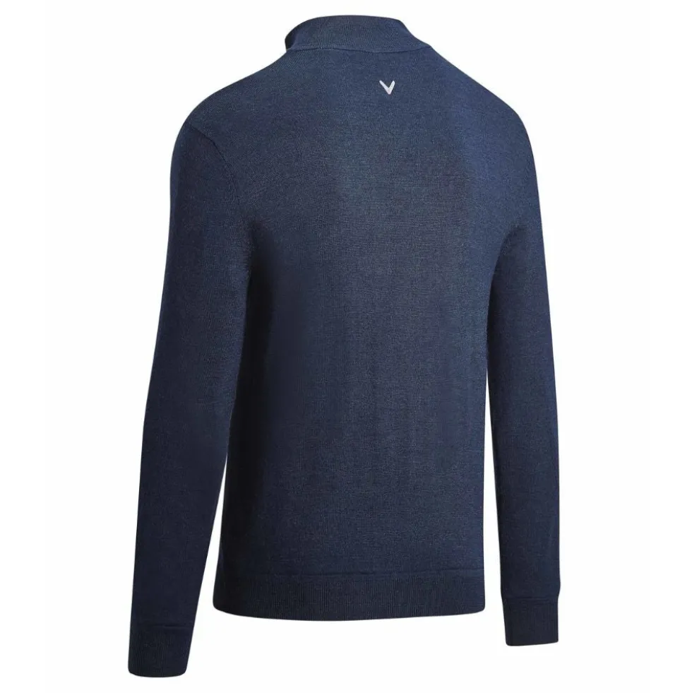 1/4 Zip Wind Stop Genser Herre Navy